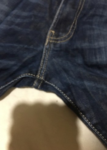 A9-Erkek Lacivert Bol Kesim Kot Pantolon - Görsel 4