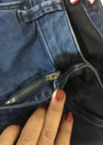 Kadın Lacivert Midi Boy Dar Kesim Kot Pantolon - Görsel 6