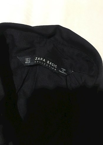 A9-Siyah Parlak Taşlı Düğmeli Kadın Gömlek - Görsel 5