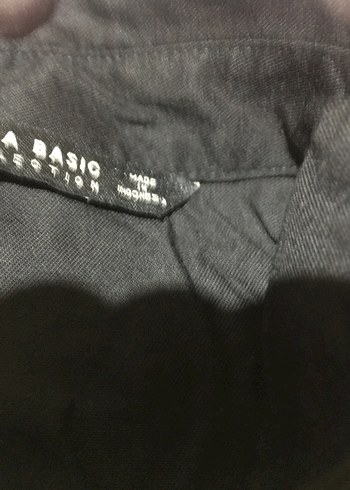 A9-Siyah Parlak Taşlı Düğmeli Kadın Gömlek - Görsel 8