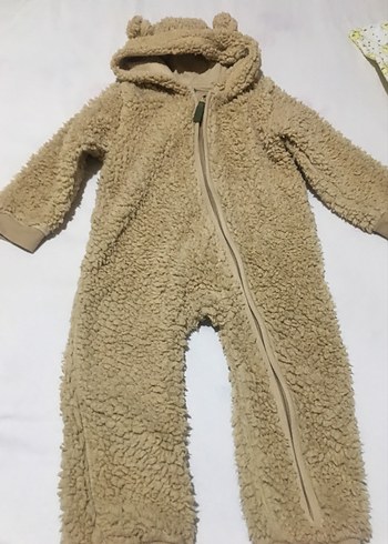 Kahverengi Peluş Bebek Tulumu