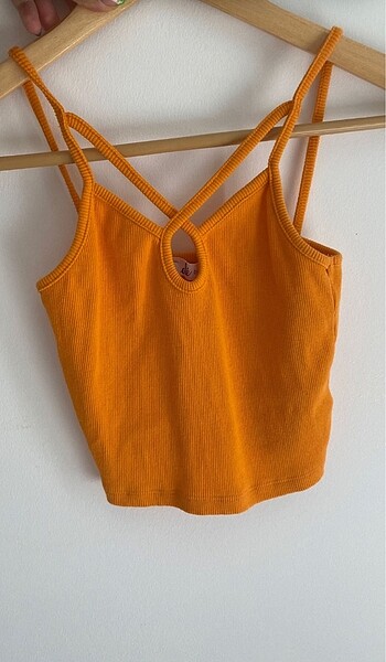 koton crop turuncu M beden