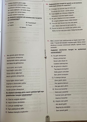 Beden Renk AYT 12 Deneme Türk Dili ve Sosyal Bilimler-1