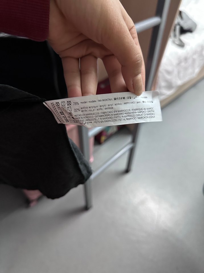 Gri V Yaka Midi Keten Elbise - Görsel 5