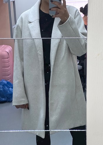 Düğmeli Bej Melanj Midi Kadın Kaban - Görsel 4