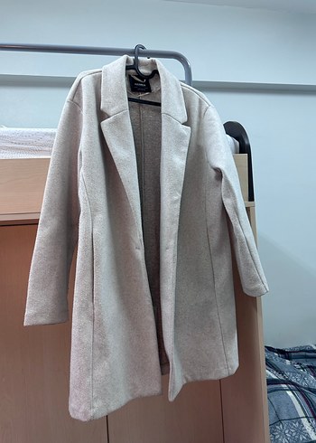 Düğmeli Bej Melanj Midi Kadın Kaban - Görsel 11