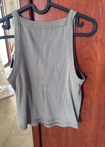 Gri Kolsuz Yüksek Yakalı Kadın Atlet - Görsel 3