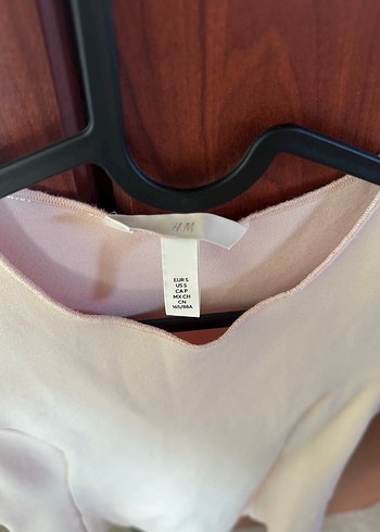 Toz Pembe Belden Oturan Kolsuz Bluz - Görsel 4