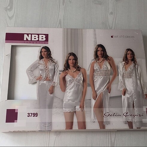 Nbb sıfır saten gecelik takımı