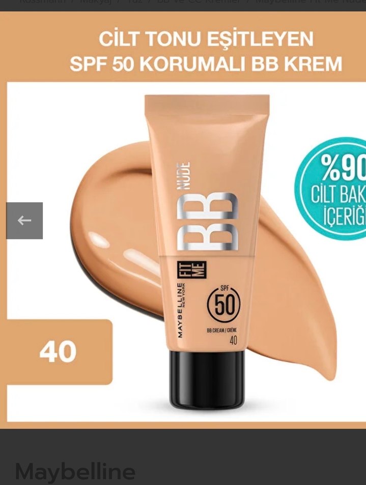 Maybelline Fit Me BB Krem SPF 50 - Açık Bej - Görsel 2