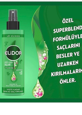 Elidor Sağlıklı Uzayan Saçlar Sıvı Saç Bakım Kremi - Görsel 2
