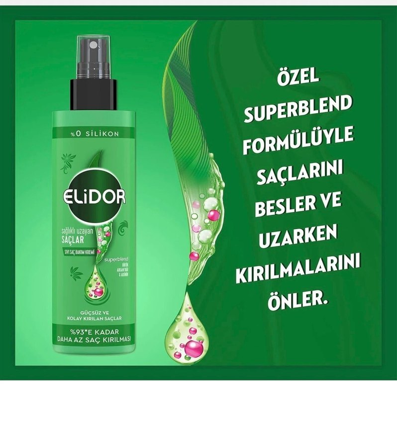 Elidor Sağlıklı Uzayan Saçlar Sıvı Saç Bakım Kremi - Görsel 2