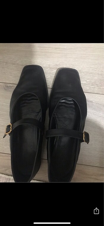 Massimo Dutti Massimo Dutti tokalı bantlı deri babet
