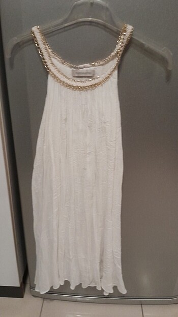 Mudo marka 34 beden beyaz yazlik elbise