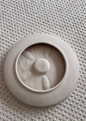 Balık Desenli Beyaz Seramik Tabak mumluk - Görsel 2