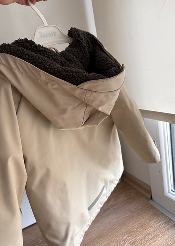 Zara Kürklü Bej Street Wear Erkek Çocuk Mont