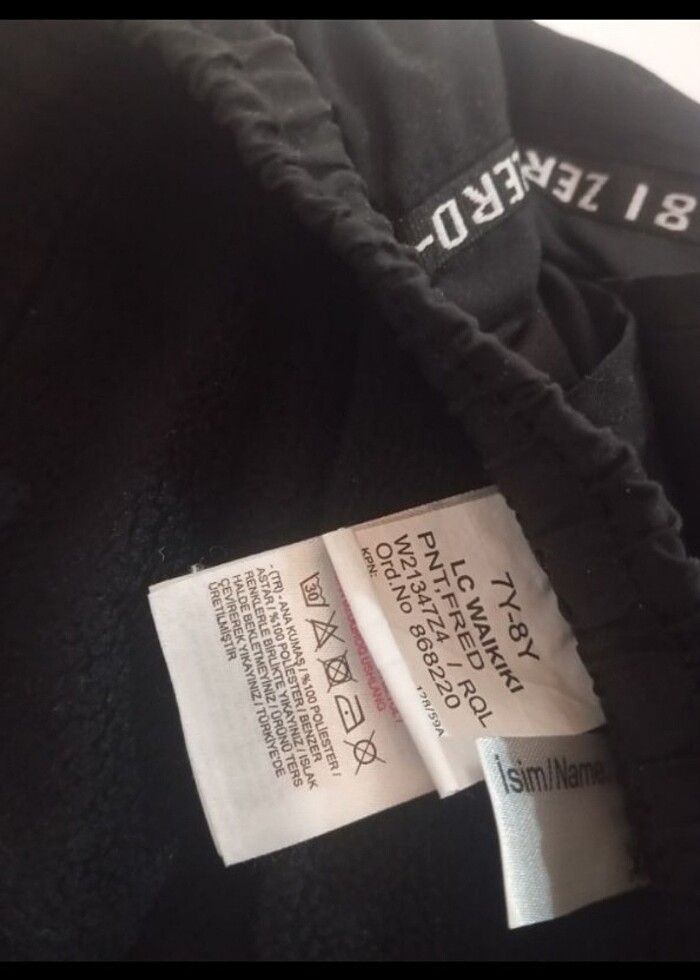 7 8 yaş eşofman alti içi polarli - Görsel 4