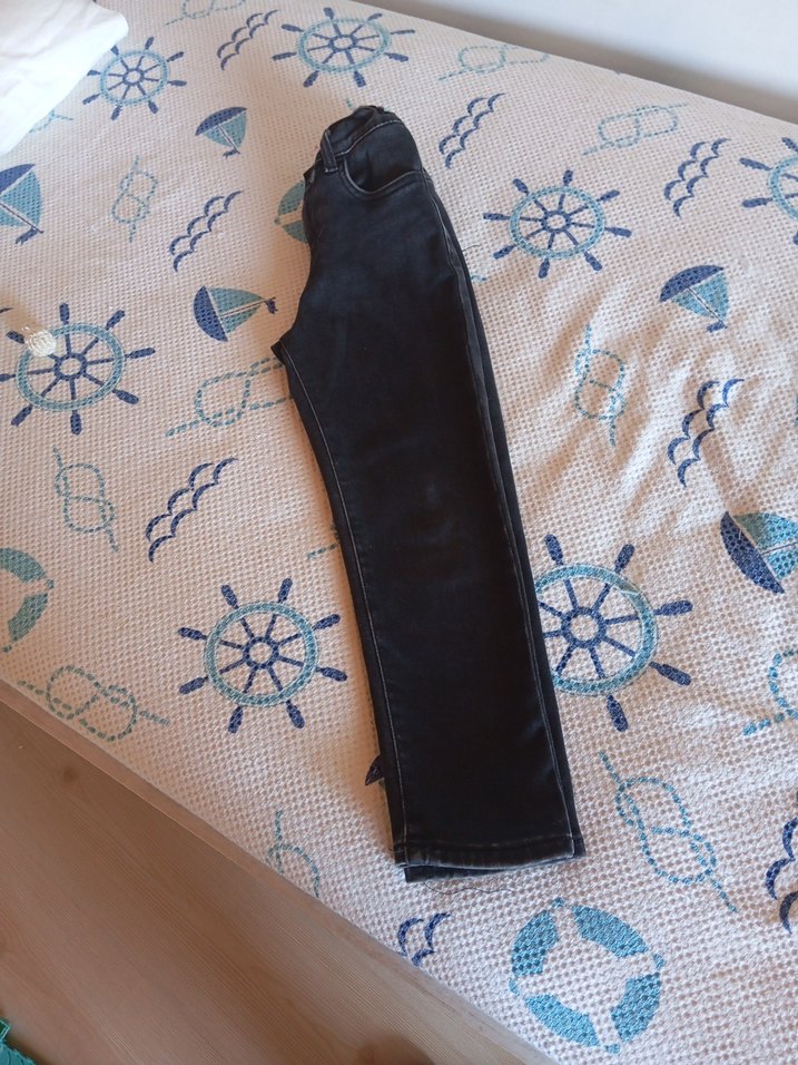 Ankresit Erkek Çocuk Kemerli Denim Pantolon - Görsel 5