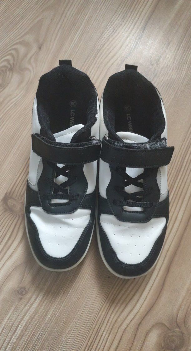 Siyah Beyaz Erkek Çocuk Günlük Spor Ayakkabı 38 numara - Görsel 4