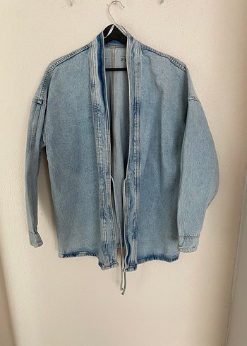 Gri Mavi Kadın Denim Ceket