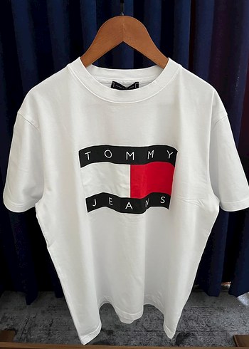 Tommy Hilfiger Beyaz Baskılı Regular Fit Tişört
