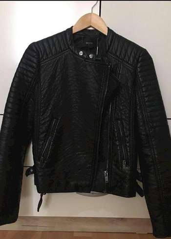 Mango deri motorcu ceketi - Görsel 2