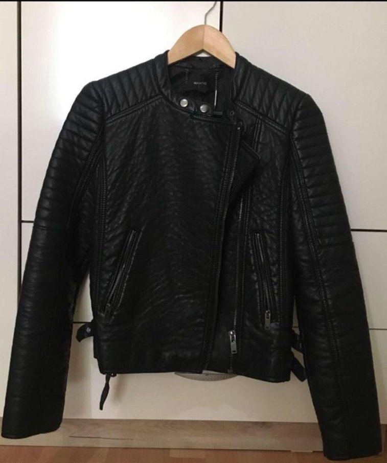 Mango deri motorcu ceketi - Görsel 2