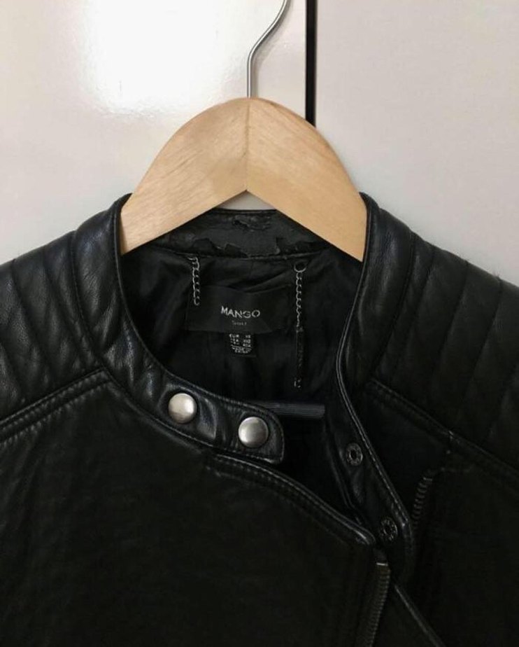 Mango deri motorcu ceketi - Görsel 5