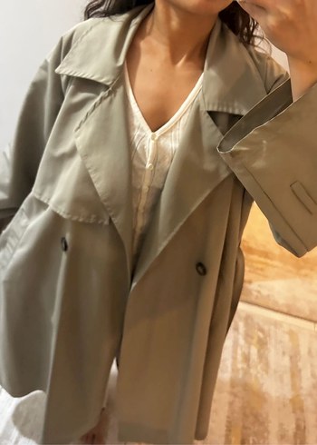 Bej Kadın Trençkot - Görsel 5