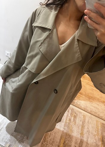 Bej Kadın Trençkot - Görsel 4