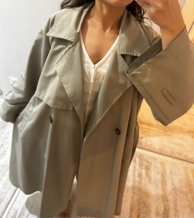 Bej Kadın Trençkot - Görsel 5