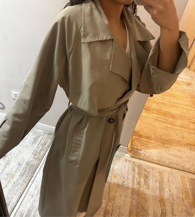 Bej Kadın Trençkot - Görsel 2