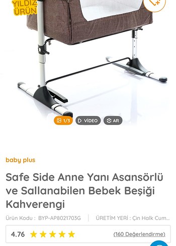 Baby plus safe side / anne yanı beşik - Görsel 3