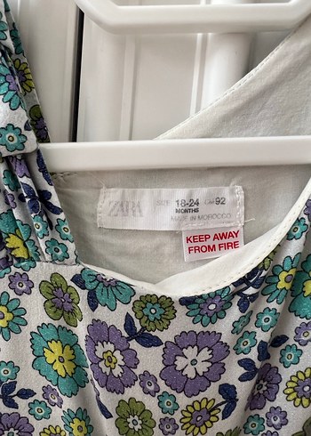 Kolsuz, Desenli, Fırfırlı Bohem Kız Elbisesi - Görsel 3