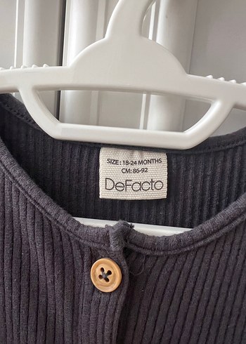 Kız Çocuk Gri Uzun Kollu Triko Elbise - Görsel 3