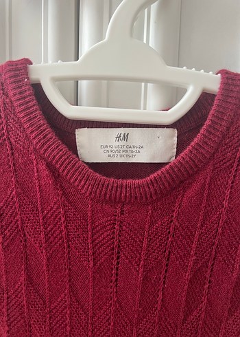 Bordo Triko Kız Çocuk Elbise - Görsel 3