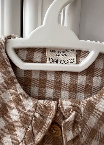 Bej Kareli Kız Çocuk Elbise - Görsel 3