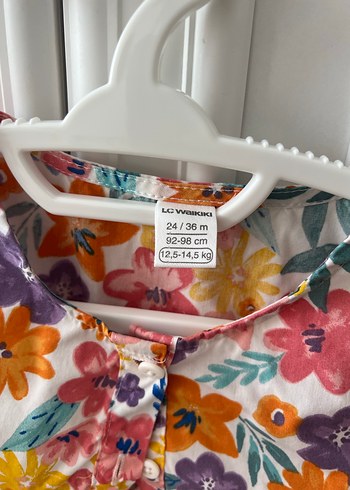 Çiçek Desenli Renkli Kız Elbisesi - Görsel 2