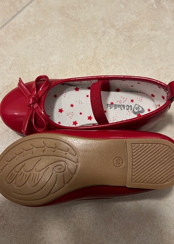 Kız Çocuk Kırmızı Fiyonklu Babet Ayakkabı - Görsel 2