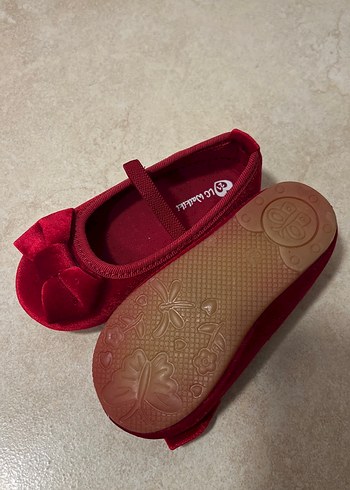 Kırmızı Fiyonk Detaylı Kız Bebek Babet - Görsel 2