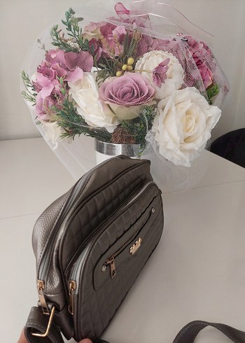 Zara Gri Kadın Çanta Modern Klasik Tasarım