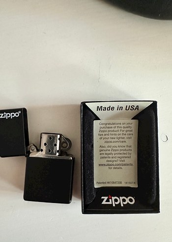 Zippo Siyah Minimalist Çakmak