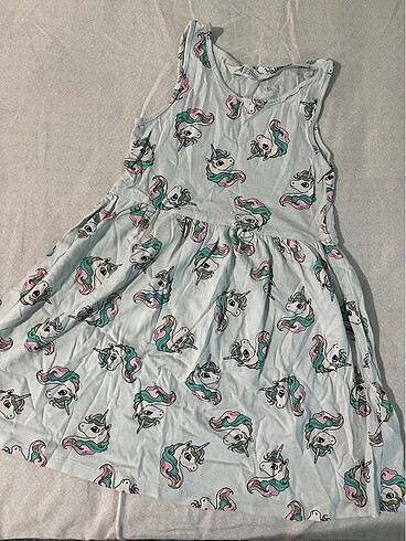 H&M kız çocuk unicornlu elbise