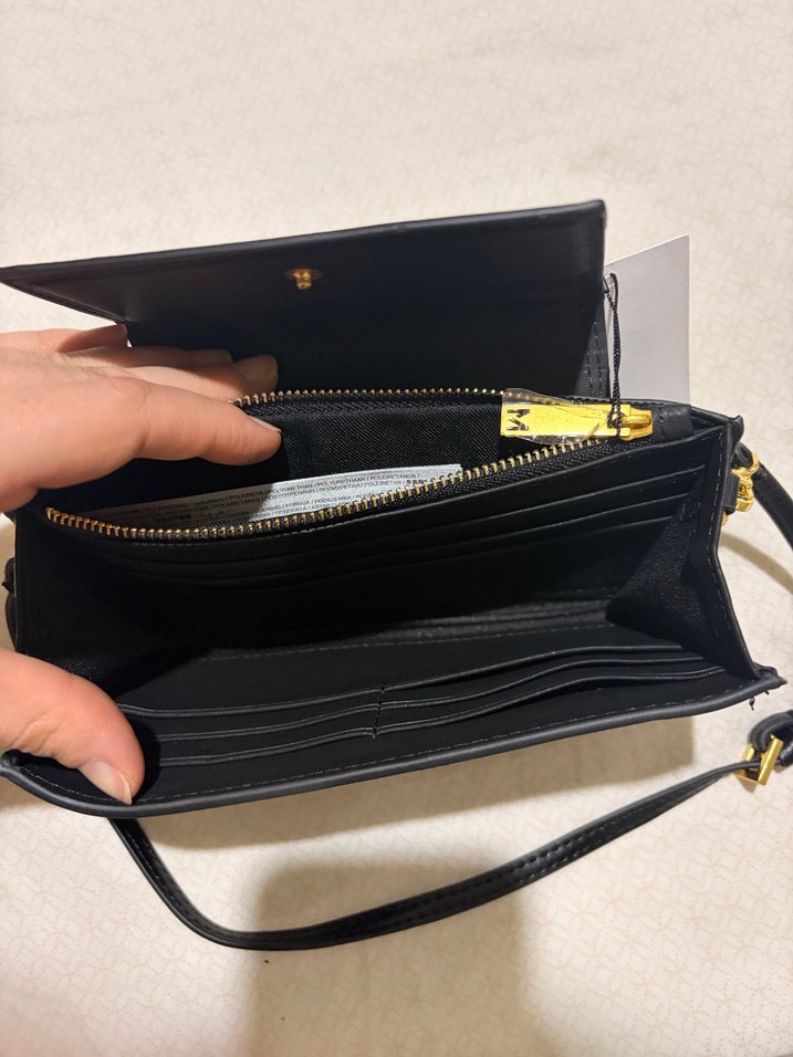 Mango Siyah Deri Cüzdan Çanta - Görsel 4