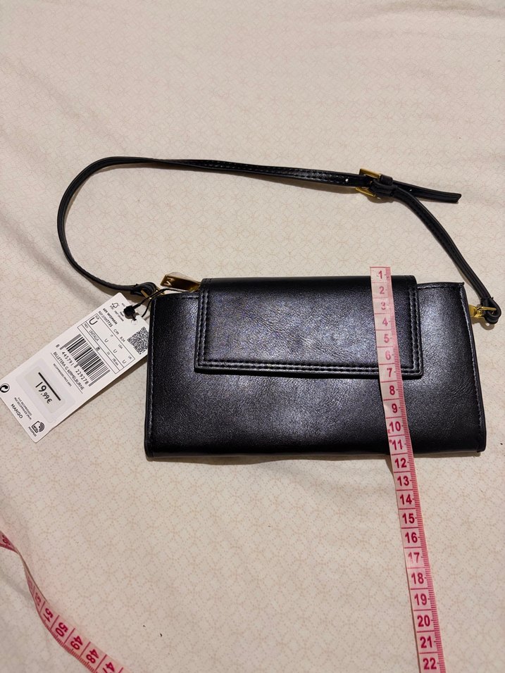 Mango Siyah Deri Cüzdan Çanta - Görsel 2