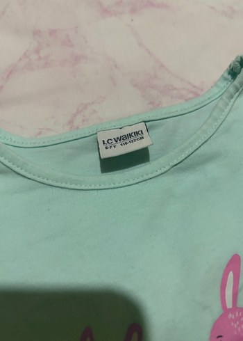 Kız Çocuk Turkuaz Uzun Kollu Tişört - Görsel 2