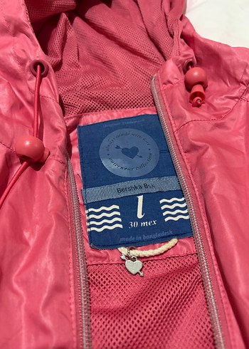 Bershka Parlak Pembe Fermuarlı Yağmurluk - Görsel 2