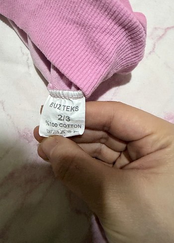 Pembe Uzun Kollu Kız Sweatshirt - Görsel 2