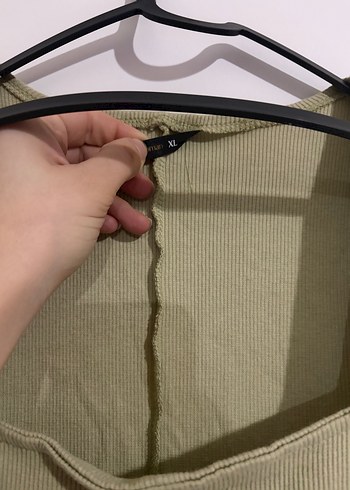 Kadın Haki Uzun Fitilli Elbise - Görsel 3