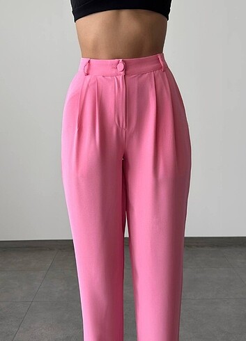 m Beden pembe Renk Pembe Twill Havuç Pantolon